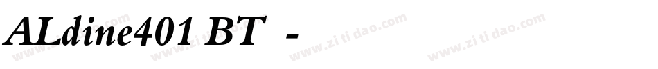 ALdine401 BT粗体字体转换